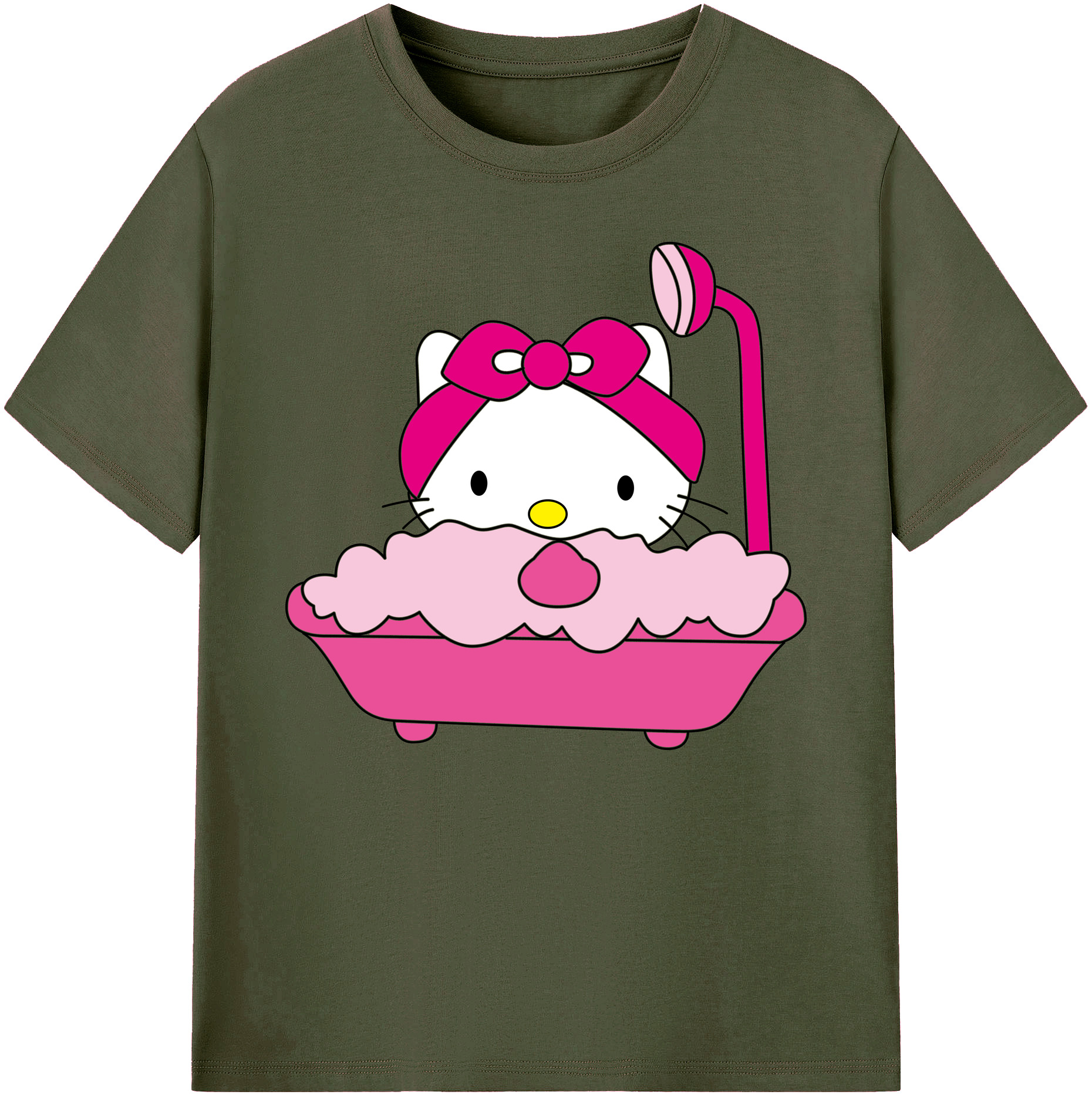 （画像用） Hello Kitty ハローキティ 綿100％ メンズ半袖Tシャツ｜肌触りやわらか＆通気性